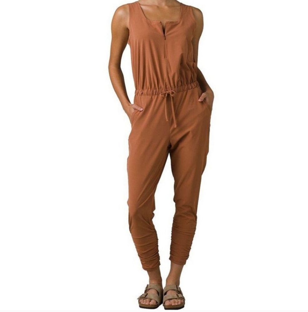 Prana Women's Rust Brown Sleeveless Jumpsuit